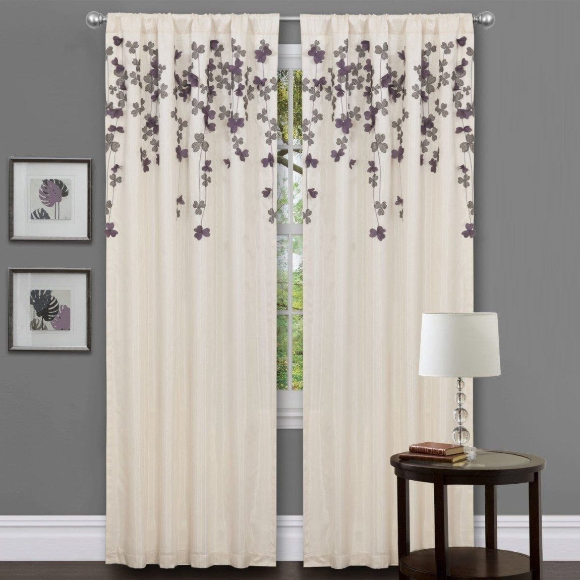 Home Decor Curtains curtain home decor with nifty curtain blind styles model Lush Decor Flower Drop Curtain Panel Purple Home Decor Curtains 108 x 84 curtains 108 blackout curtains 108 curtains Lush Decor Flower Drop Curtain Panel Purple
