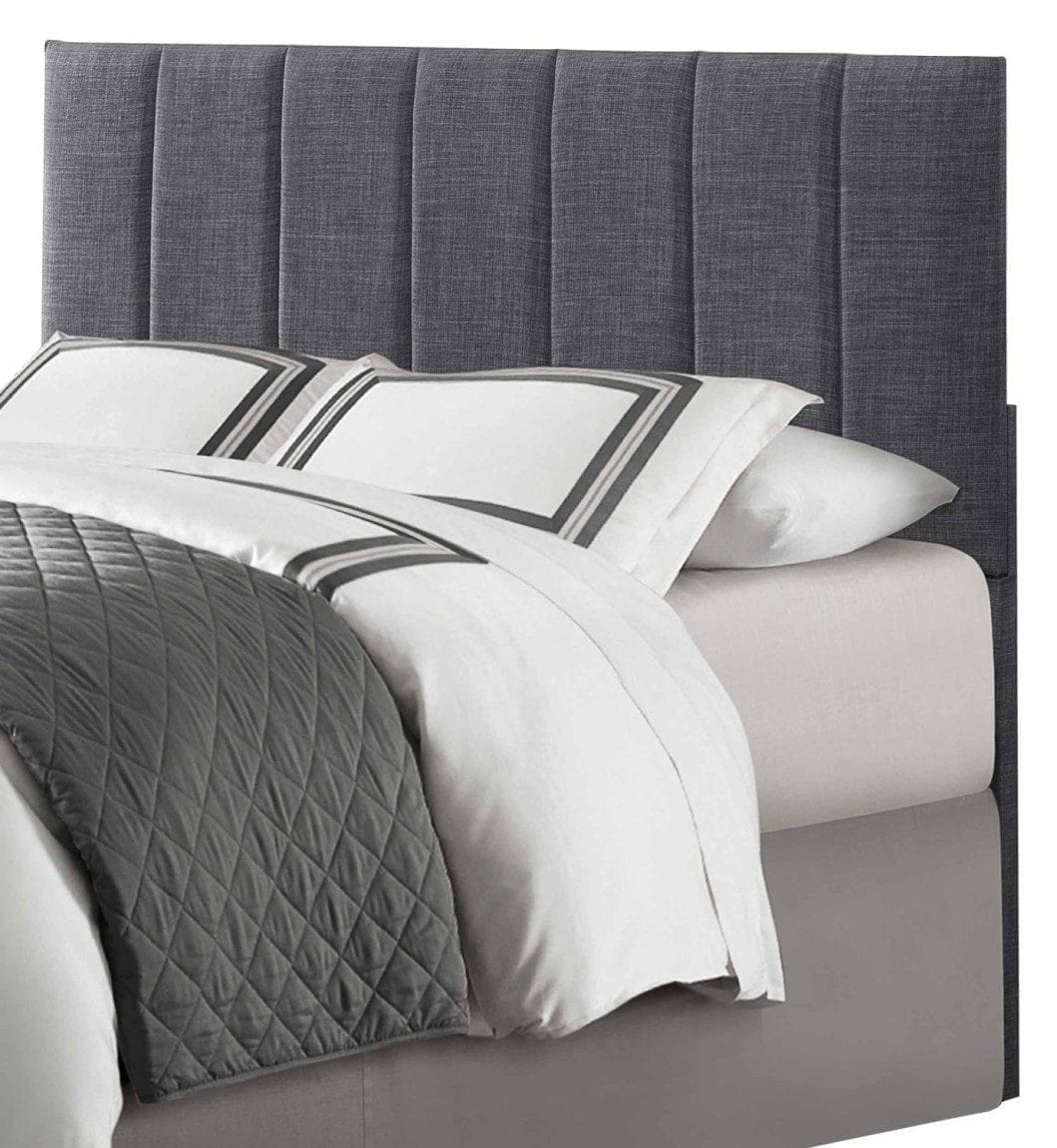Homelegance 2024-1HB Queen:Full Size Headboard, Grey Linen-Like Fabric