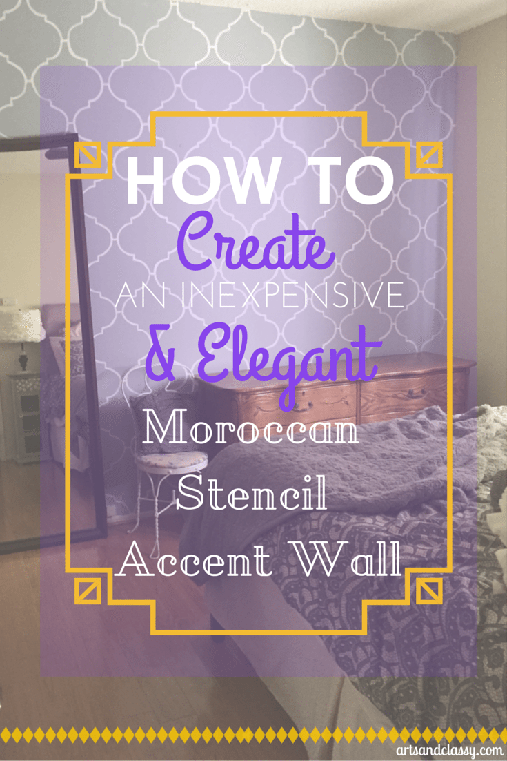 Makeover Edition How to Paint a Moroccan Stencil Accent Wall Arts