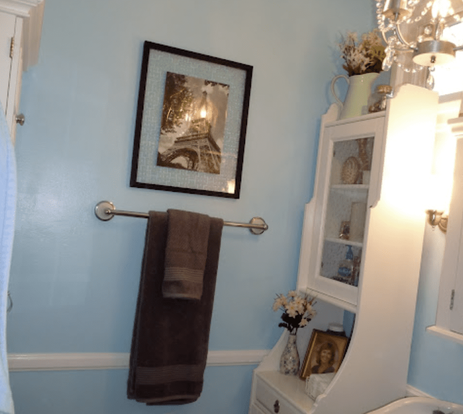 DIY Small Bathroom Parisian Inspired Makeover