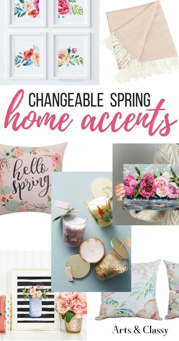 Shop my favorite spring home decor accents that can be changed quickly, easily, and inexpensively. Rotating seasonal decor and updating your home for spring.