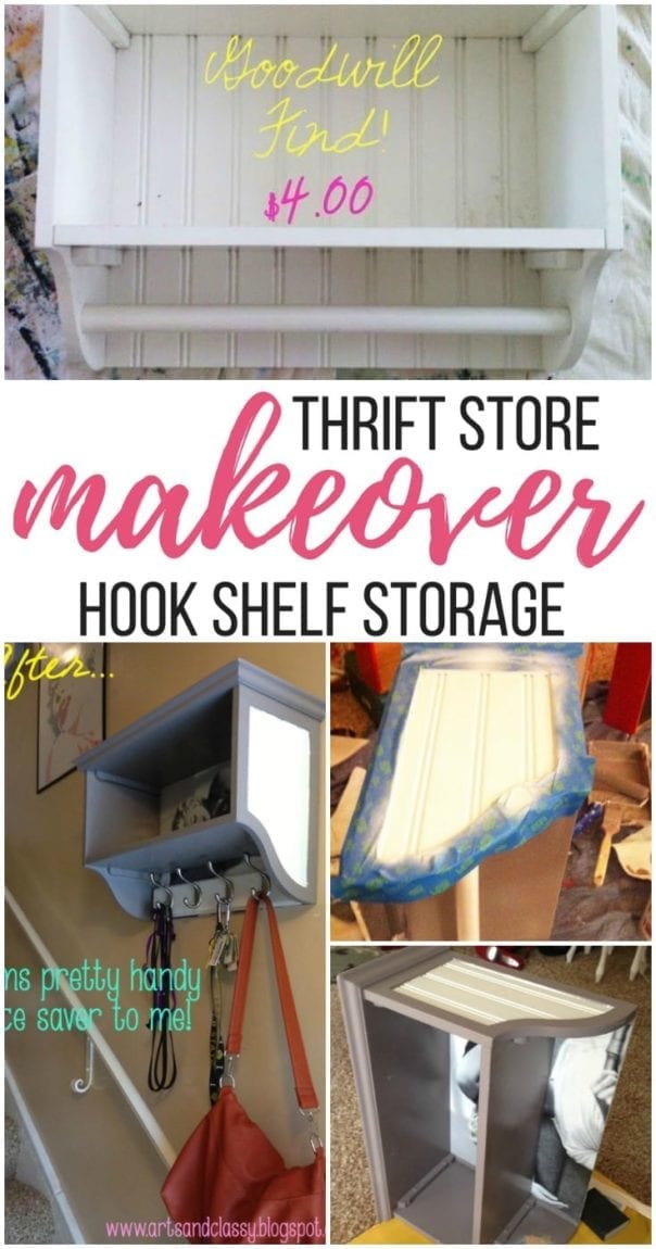 Upcycling Idea: Goodwill-Find Bathroom Storage Shelf Makeover!