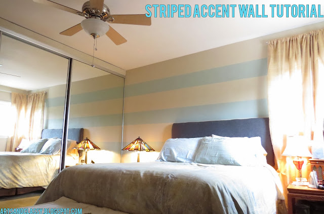 My Parent’s Bedroom Makeover – Striped Accent Wall Tutorial