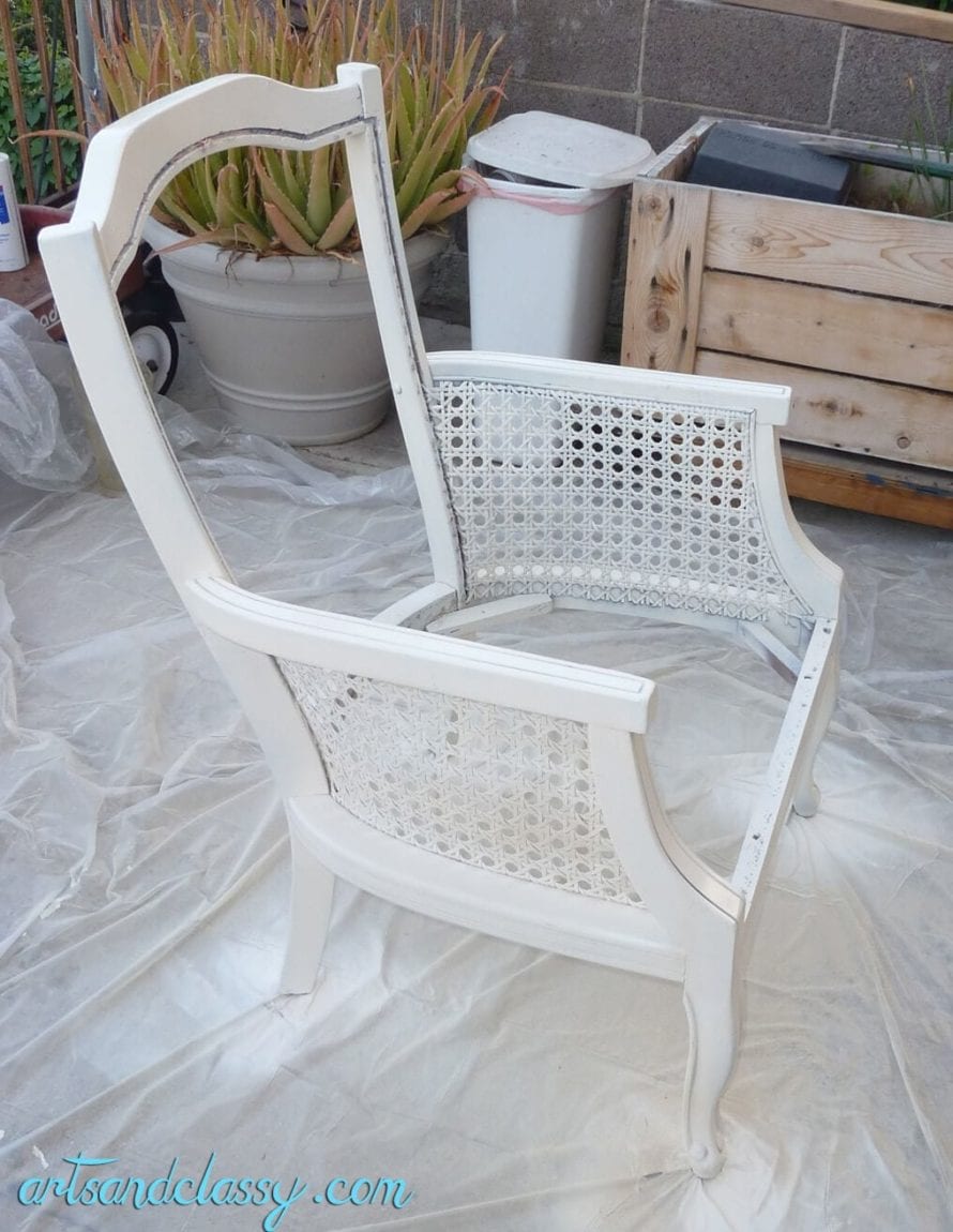 DIY Tutorial Cane Back Chair Makeover in 10 Steps Arts and Classy