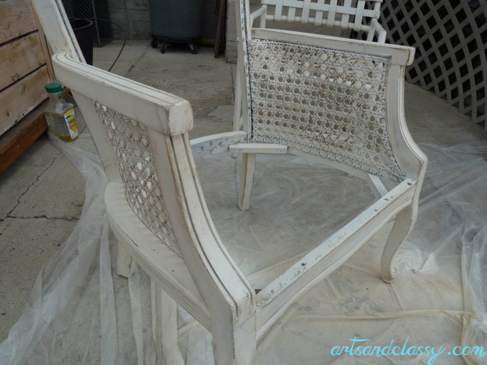 DIY Tutorial Cane Back Chair Makeover in 10 Steps Arts and Classy