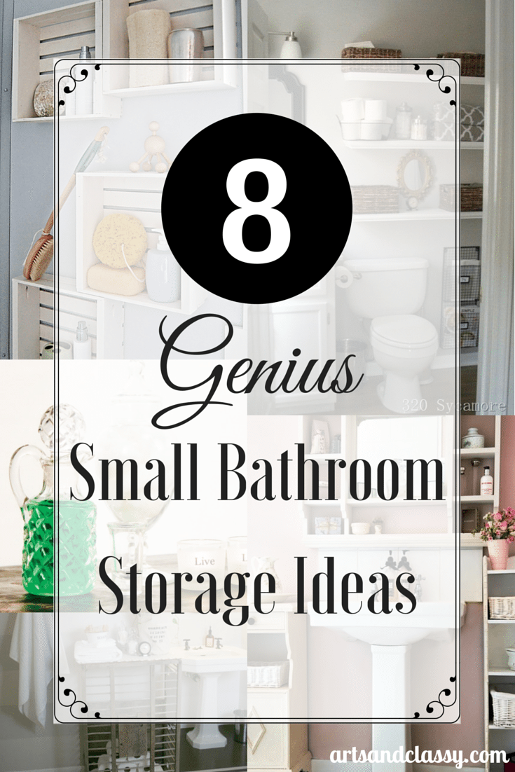 Check out these 8 genius bathroom ideas for storage in a small space! Make the most of a small home or apartment with these bathroom design and decorating ideas.