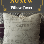 Easy DIY No Sew Accent Pillow Cover. No Sewing machine? No Problem! at www.artsandclassy.com