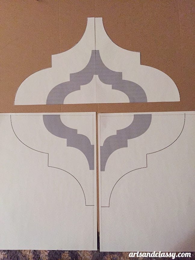 How To Create and Inexpensive and Elegant Moroccan Stencil Wall at www.artsandclassy.com
