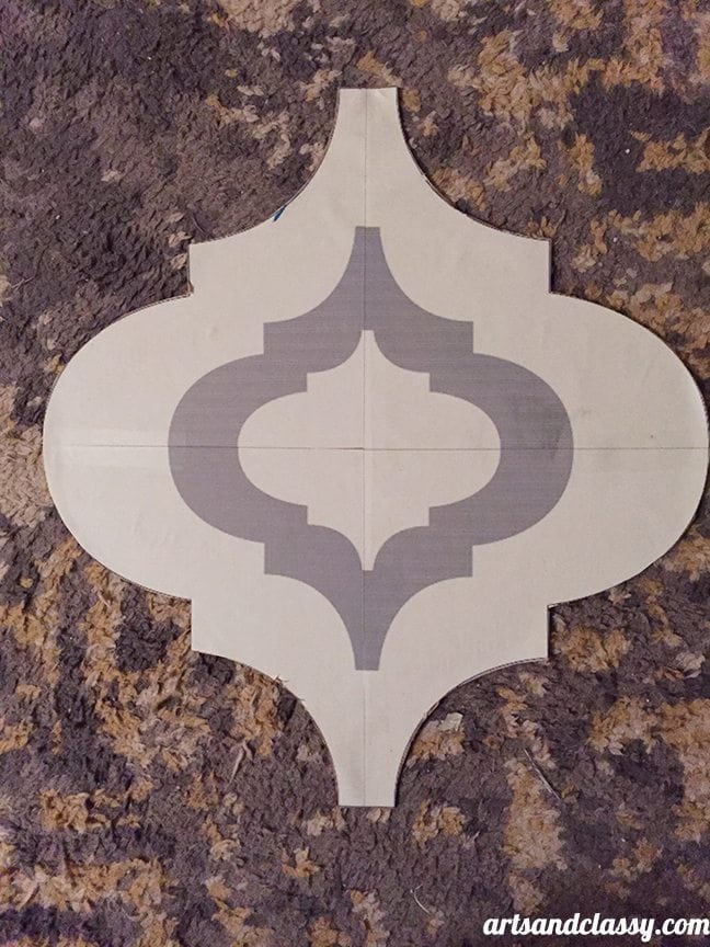 How To Create and Inexpensive and Elegant Moroccan Stencil Wall at www.artsandclassy.com