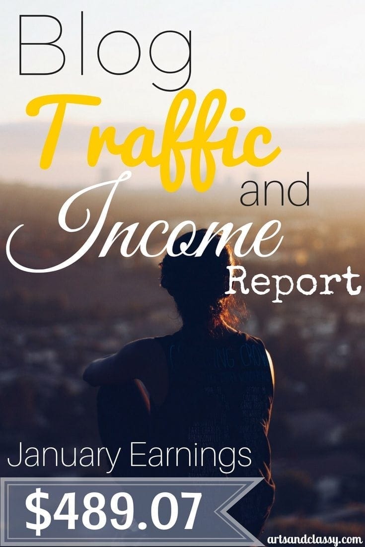 Blog Traffic and Income Report for Arts & Classy. I finally began tracking my income and stats in my 3rd year of blogging