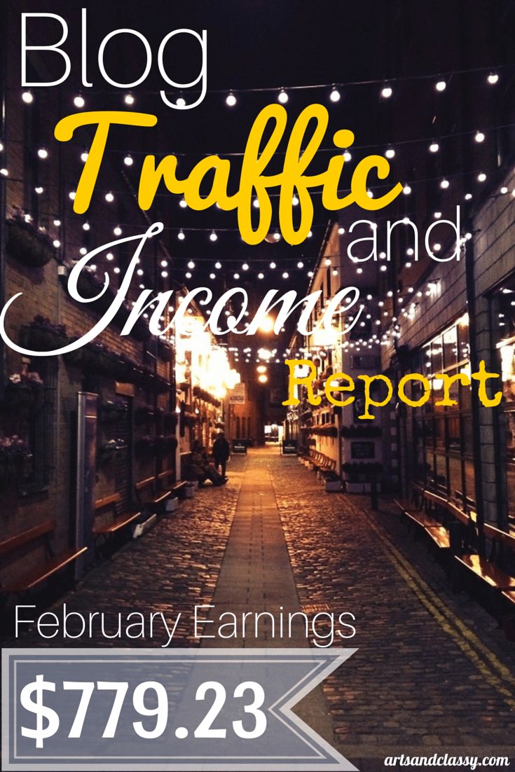 Blog Traffic and Income Report for February 2015 via www.artsandclassy.com