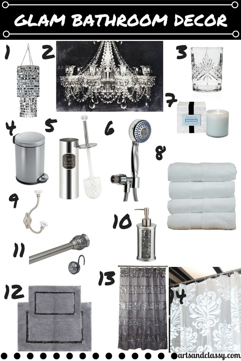 Glam Up Your Bathroom at www.artsandclassy.com
