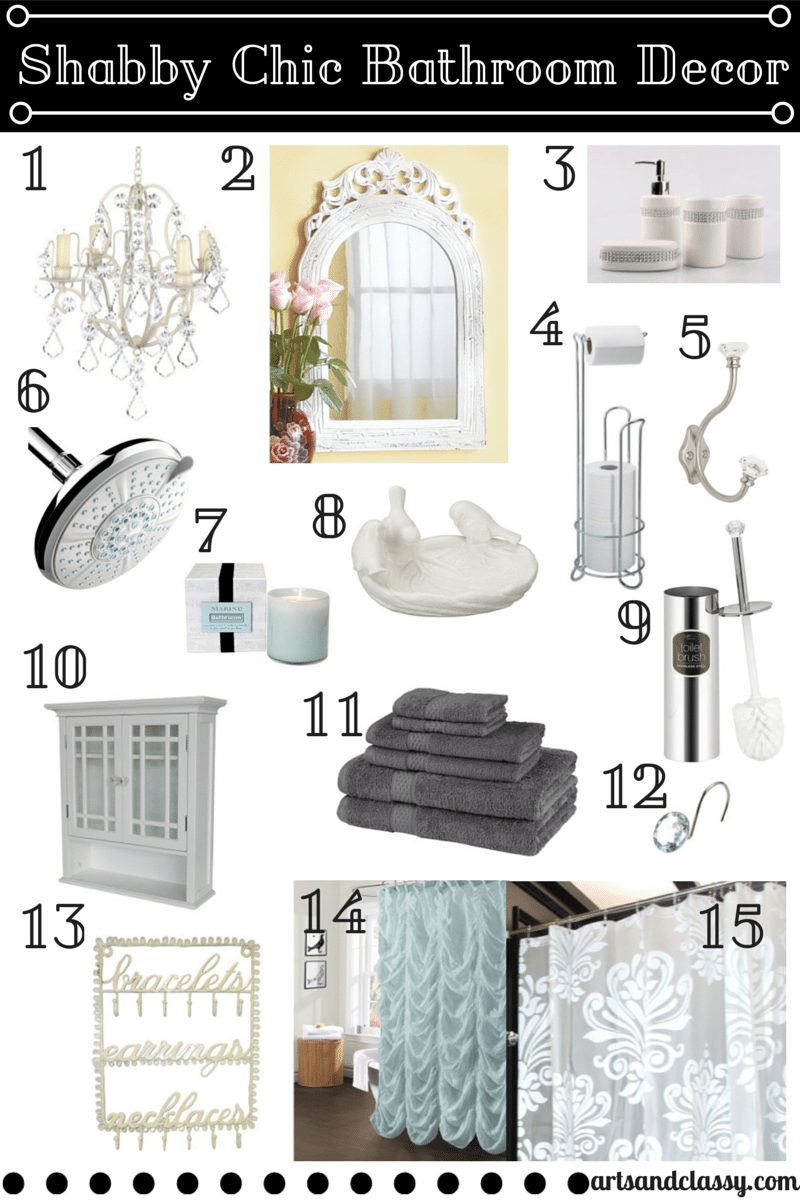 How to Pick Shabby Chic Your Bathroom at www.artsandclassy.com