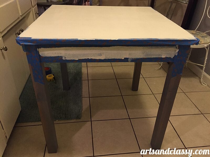 DIY Makeover : French Country Yard Sale Kitchen Table find! Only $30 and I made it over for FREE! Learn how I did it at www.artsandclassy.com