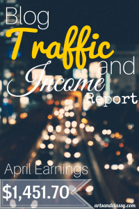 Blog Traffic and Income Report : How I made $1,451.70 in the month of March with my blog www.artsandclassy.com