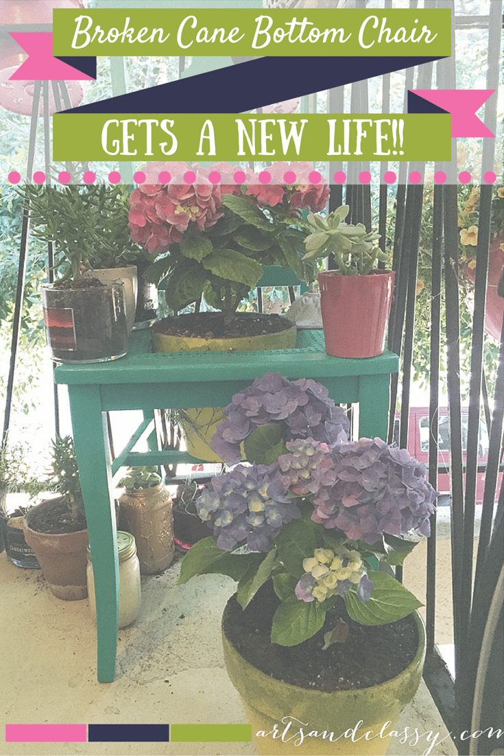 Upcycle Project - Broken Cane Back Chair Gets an New Life as a Planter