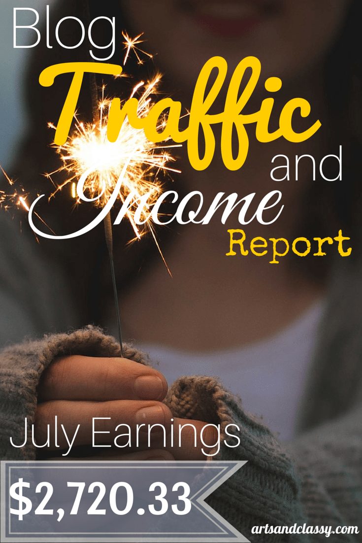 Blog Traffic and Income Report - See how I made $2720.33 in July