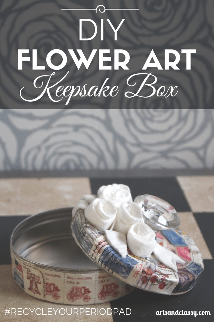 DIY Flower Art Keepsake Box made easily. This would make a perfect gift for a friend via www.artsandclassy.com