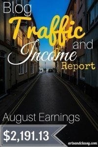 Blog Traffic and Income Report - August Earnings - $2,191.13