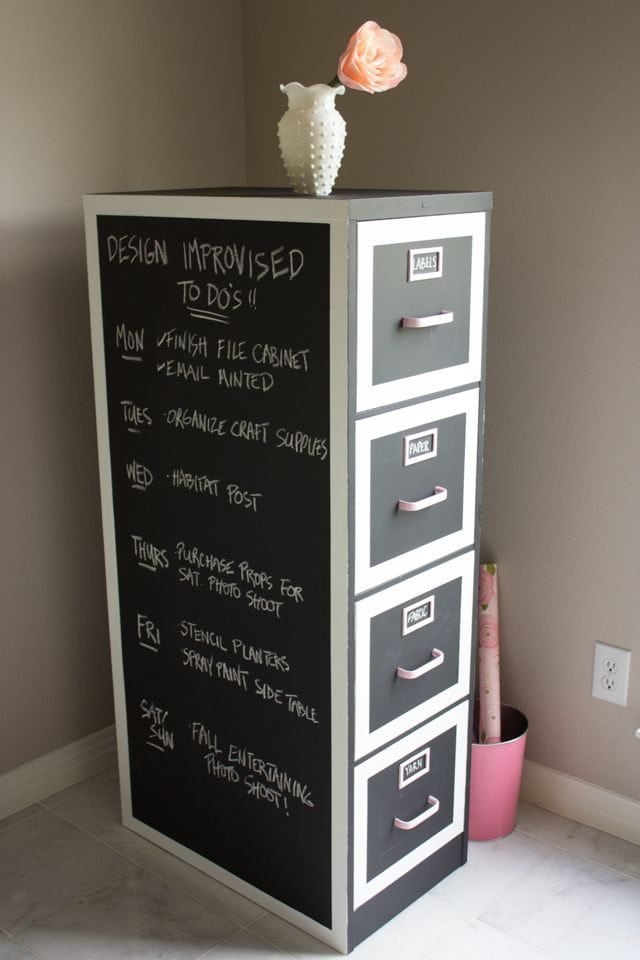 chalkboard file cabinet