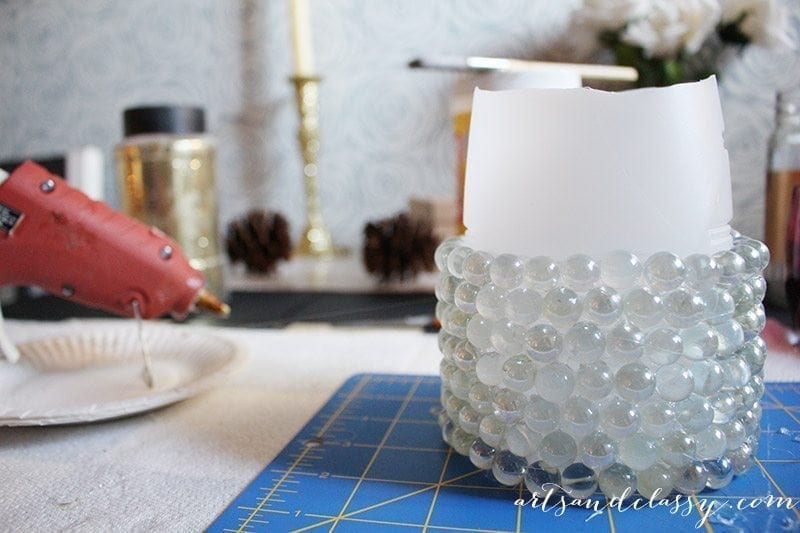 Decking The Halls With This Festive DIY Project - Glam Candle Holder-10