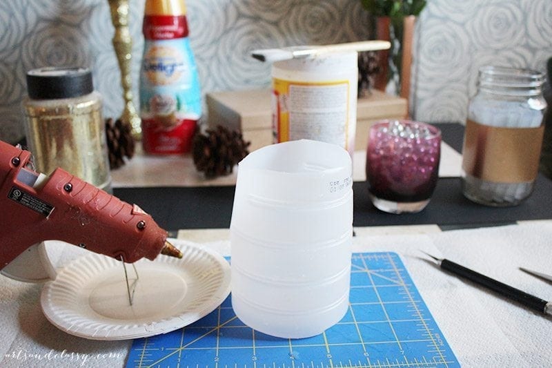 DIY Upcycled Project Glam Candle Holder