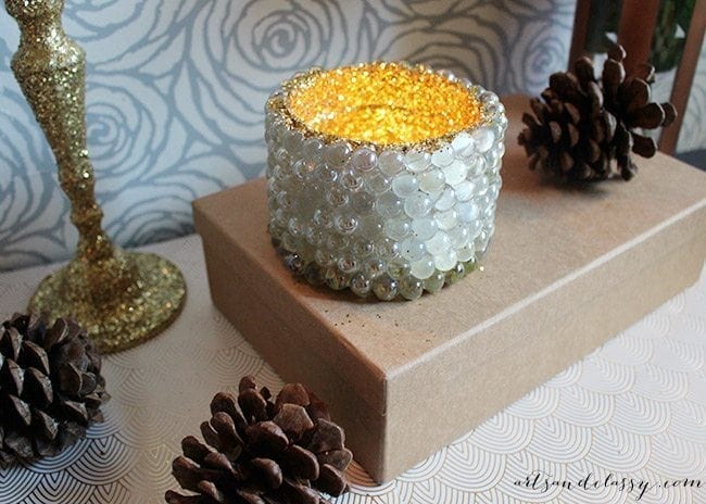 DIY Upcycled Project Glam Candle Holder