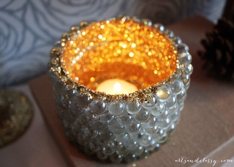 DIY Upcycled Project Glam Candle Holder