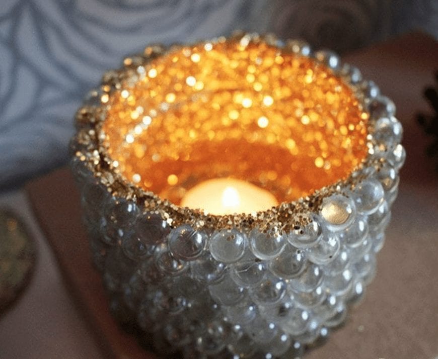 DIY Upcycled Project Glam Candle Holder