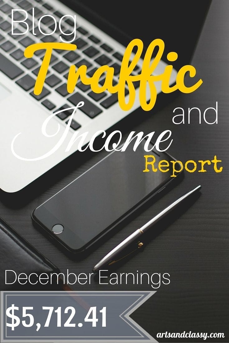 Blog Traffic and Income Report - How I made $5,712.41 in December & End of Year Review