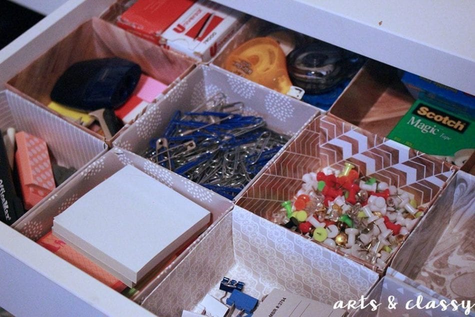 DIY Easy Office Drawer Organizers