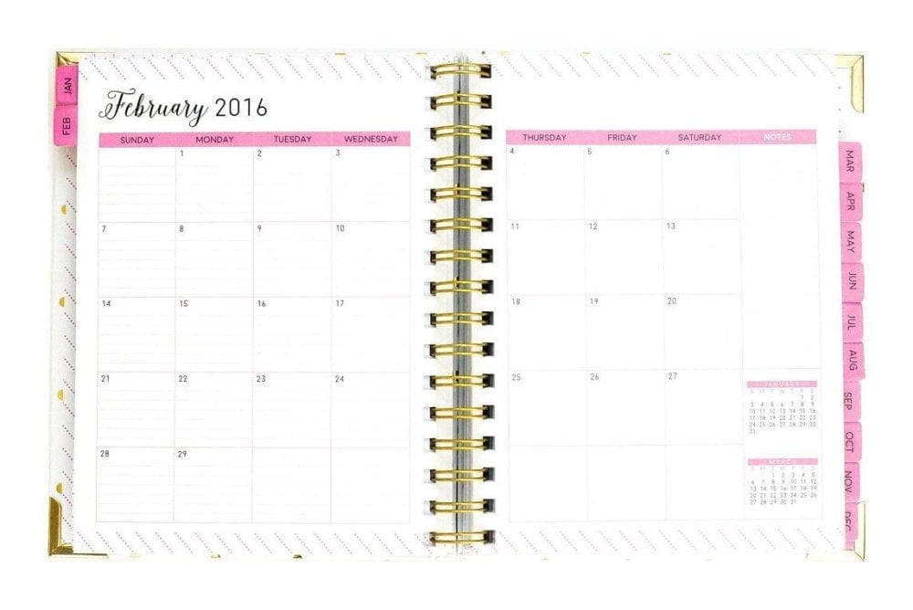 Goal Digger Planner 2016 Gold Design Weekly:monthly 6 X 8 Planner - Success Agenda Jan-dec 2016 - Goals : Dreams : Plans-05