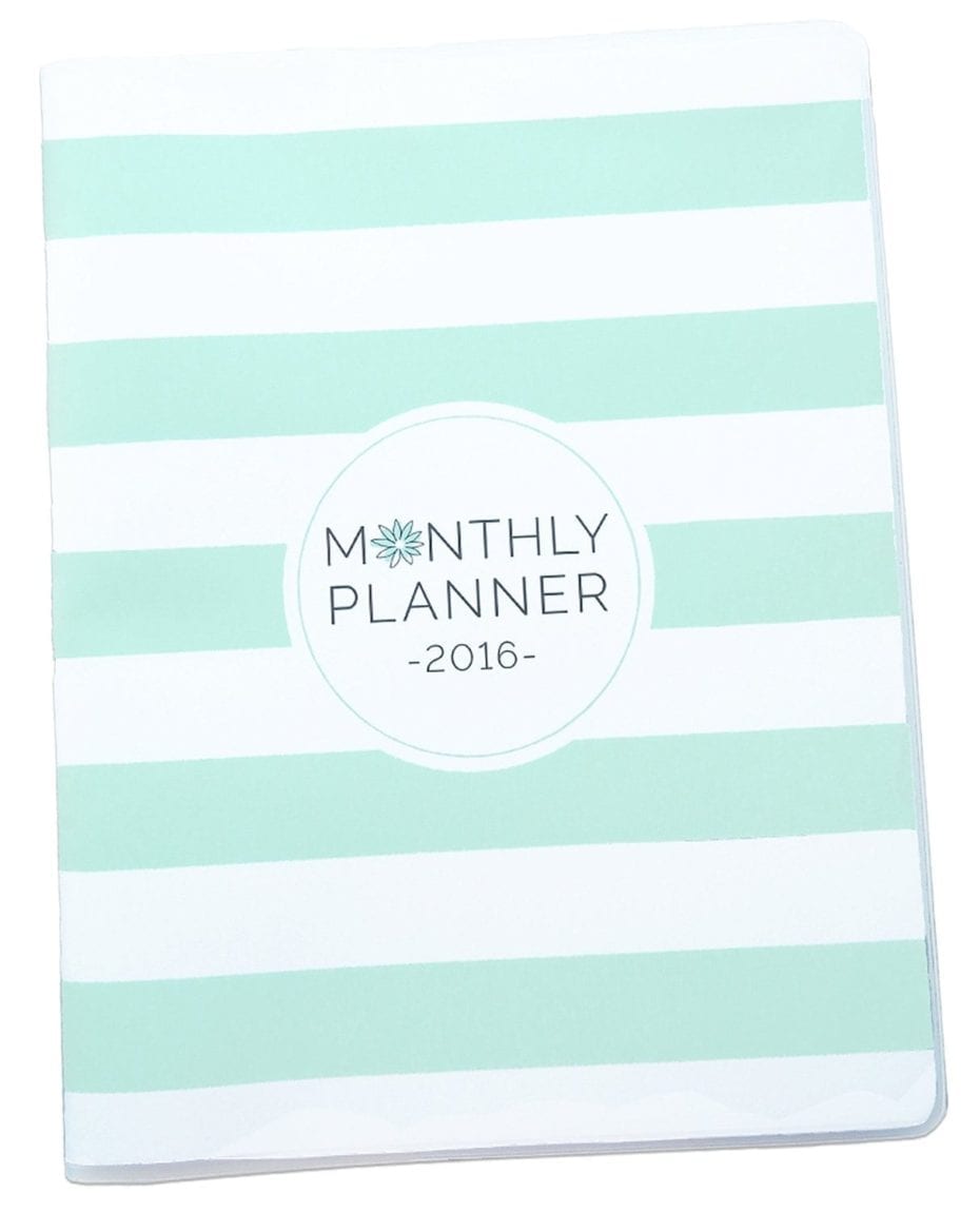 bloom daily planners 2016 Calendar Year Monthly Planner - Goal Organizer - Fashion Agenda - MONTHLY Planner - (January 2016 Through December 2016) Mint Chevron