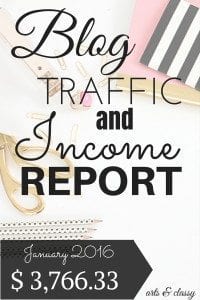 Blog traffic and income report for January 2016. Learn how I made $3,766.33 part time while I was decorating a talk show for half the month. I am breaking down my earnings. This is perfect for the newbie blogger really trying to improve their traffic and income. Check out more at www.artsandclassy.com