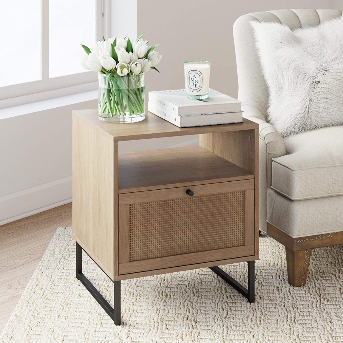 13 Chic Nightstands On a Budget Under $150 on Amazon