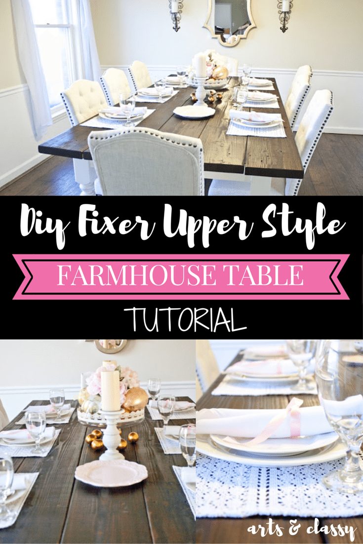 DIY Fixer Upper Style Farmhouse Table Tutorial