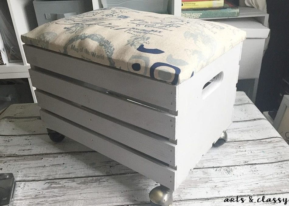 How To Create a Wooden Crate Rolling Storage Ottoman