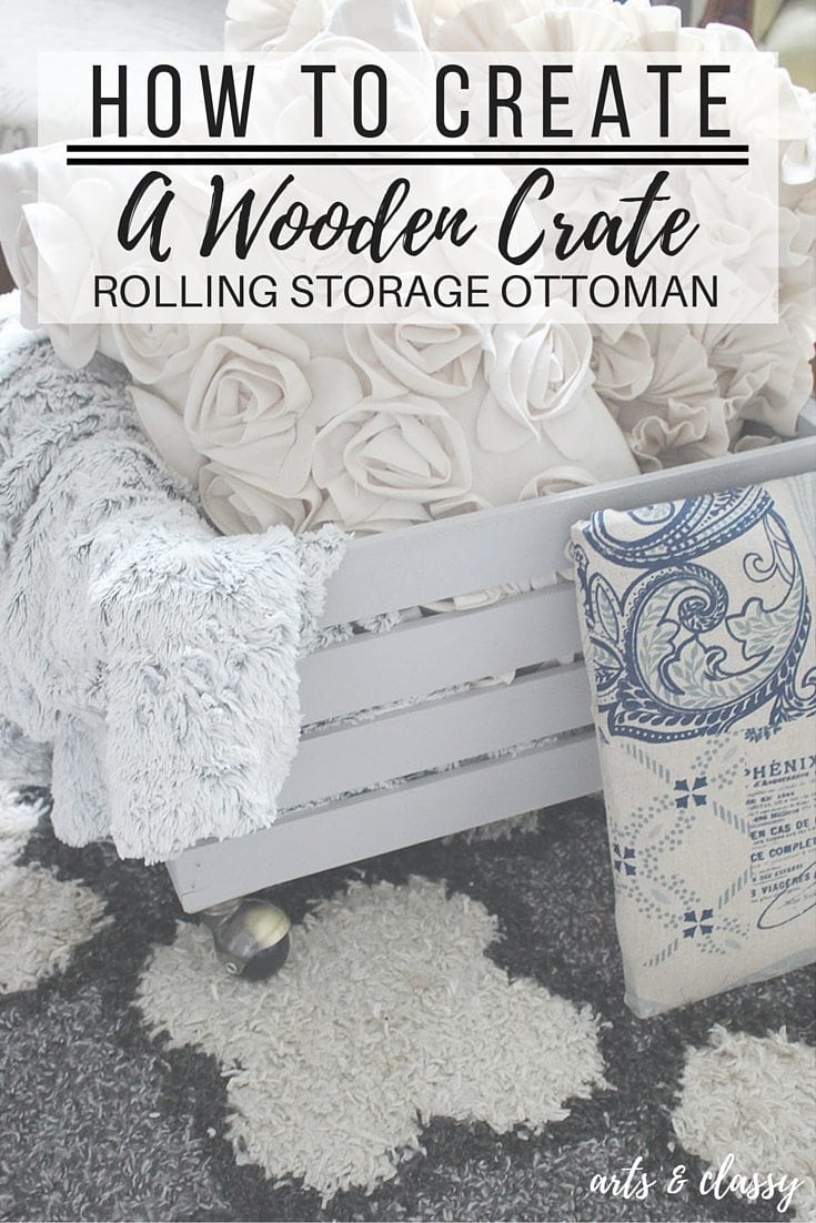 How to create a wooden crate rolling storage ottoman