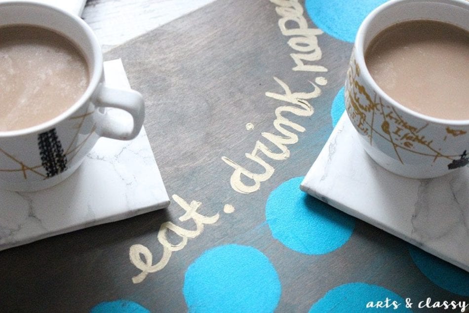 DIY Coffee Serving Tray and Marble Coaster Tutorial 4