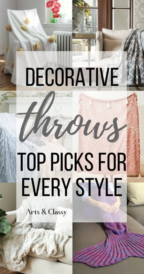 Where to find my favorite decorative throw blankets for your home. Shop beautiful and cozy blankets to snuggle up with, no matter what the season. I've got decorative throws for every style. 