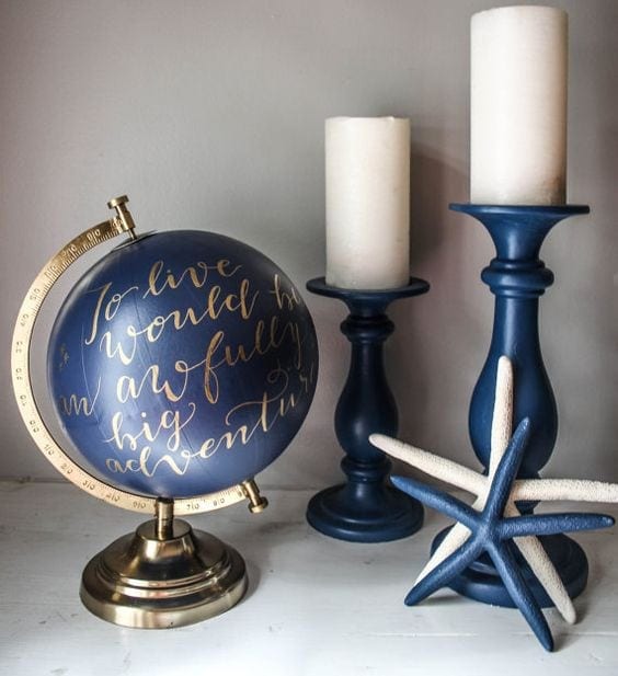 sailboat decor navy blue