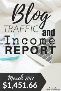 Blog Traffic and Income Report March 2017