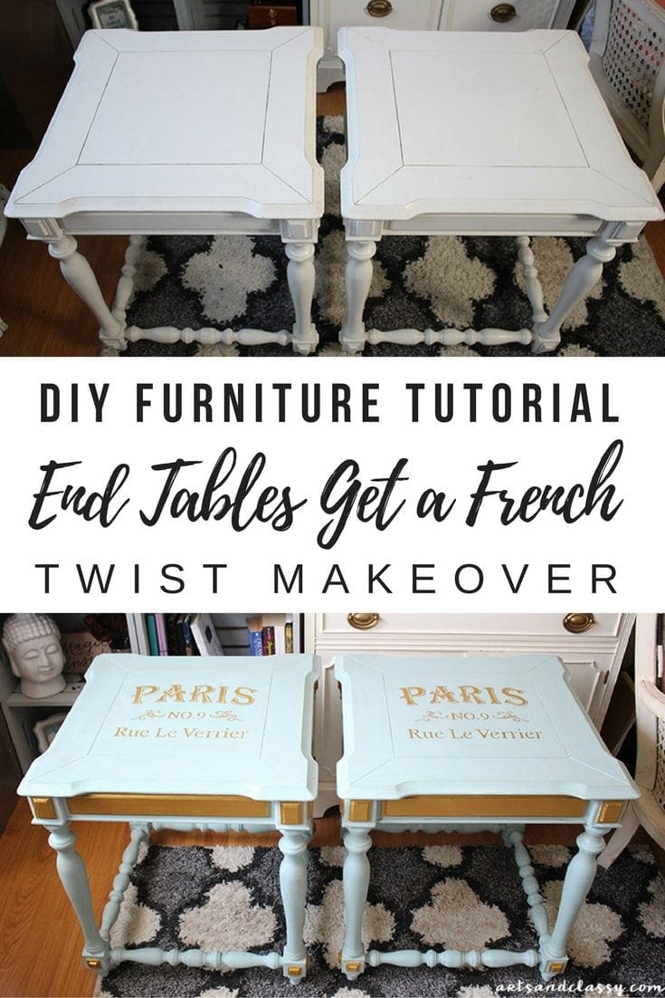 DIY Projects - End Tables Get a French Twist Makeover Tutorial