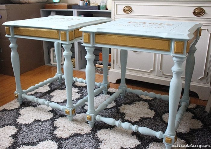 DIY Projects - End Tables Get a French Twist Makeover Tutorial