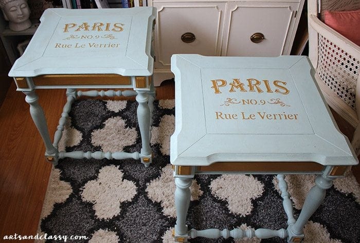 DIY Projects - End Tables Get a French Twist Makeover Tutorial