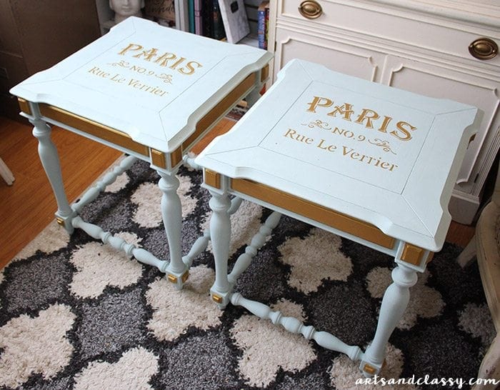 DIY Projects - End Tables Get a French Twist Makeover Tutorial