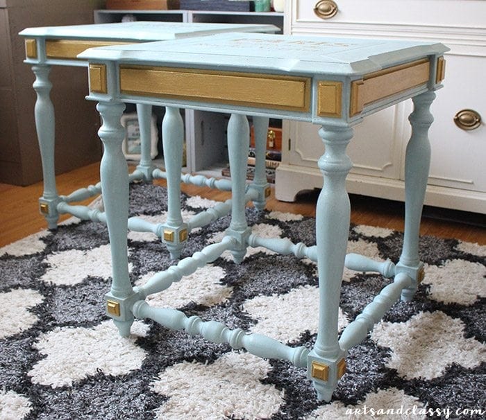 DIY Projects - End Tables Get a French Twist Makeover Tutorial