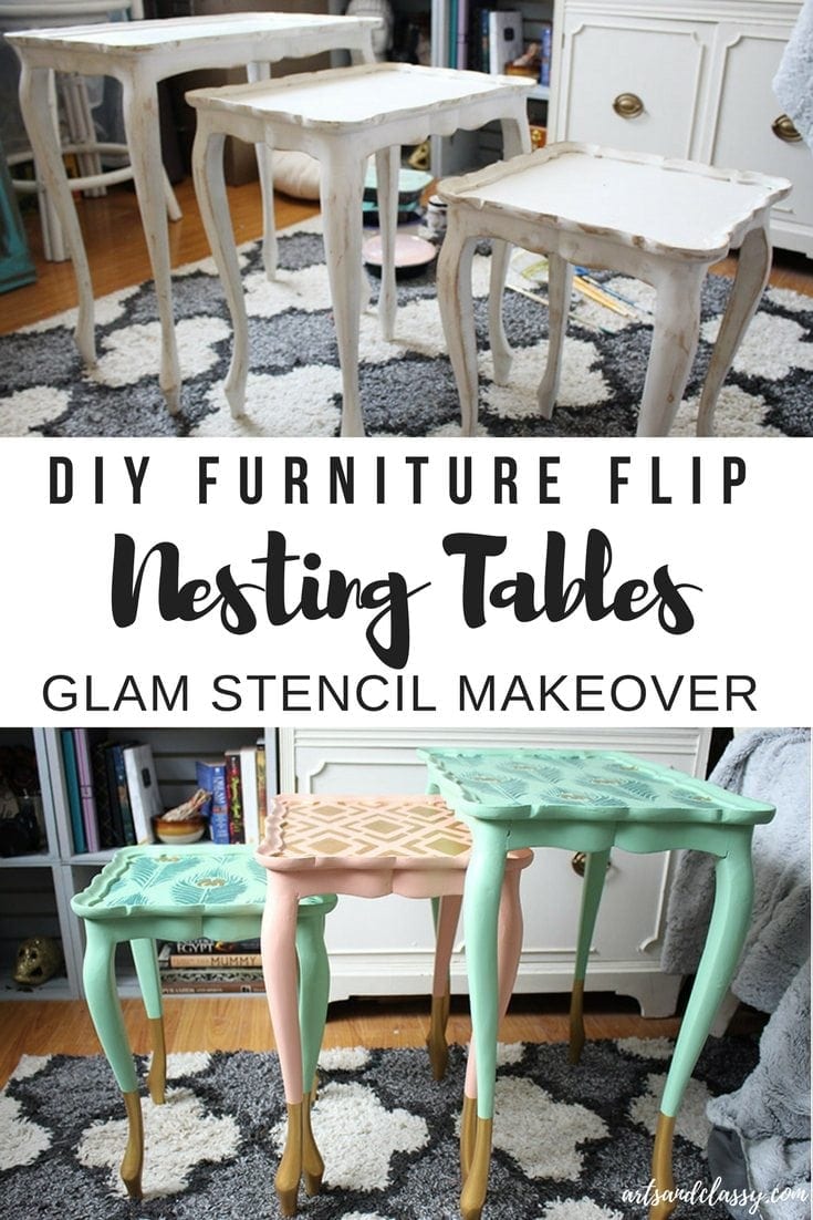 DIY Projects : Nesting Tables Makeover + Tutorial