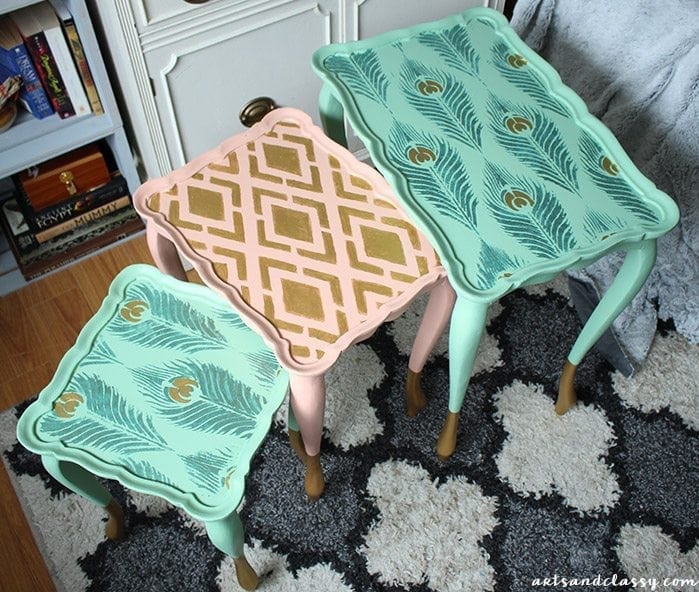 DIY Projects : Nesting Tables Makeover + Tutorial