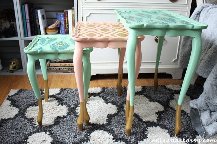 DIY Projects : Nesting Tables Makeover + Tutorial